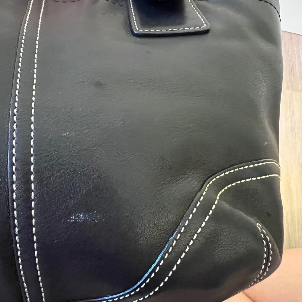 Coach Soho Black Leather Satchel Bag No. 9544 Y2K Vintage Silver Hardware - Picture 9 of 11